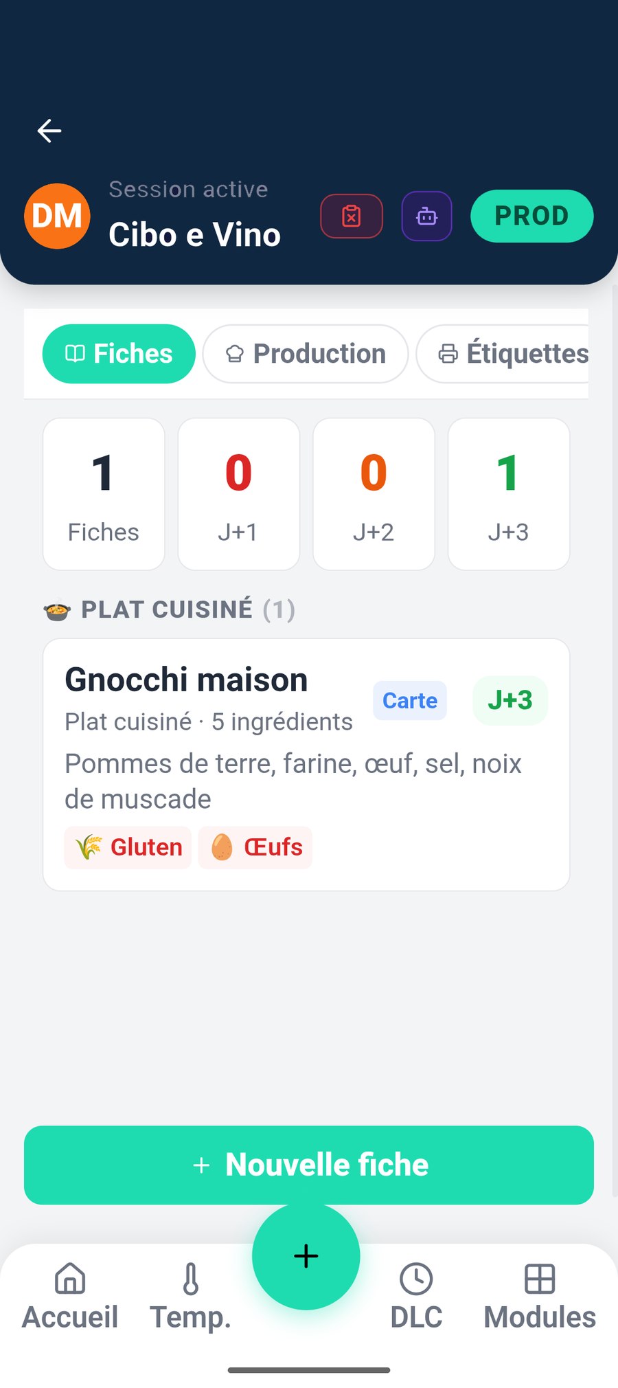 Étiquettes INCO - Suiv'Hygiene